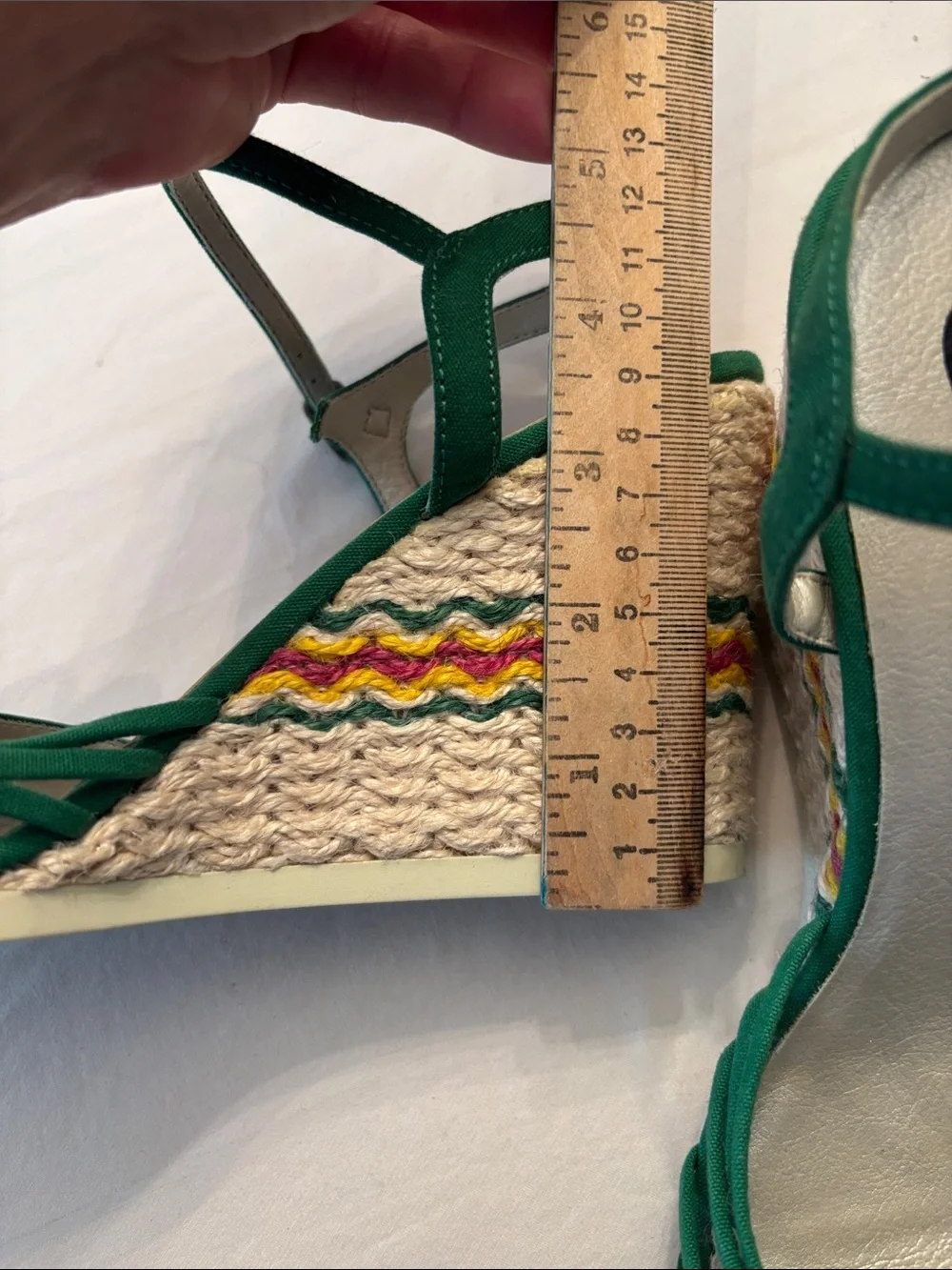 Vintage Candie's Green Strappy Ankle‑Strap Sandals, SZ 9